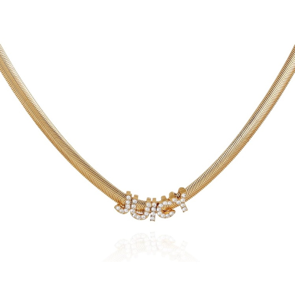 Juicy Couture Gold Necklace with Crystal Accents